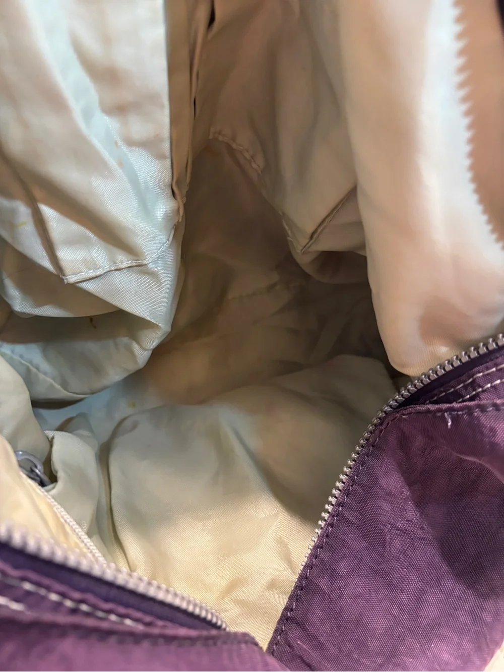 ✔️Kipling Purple Nylon Hobo Shoulder Bag